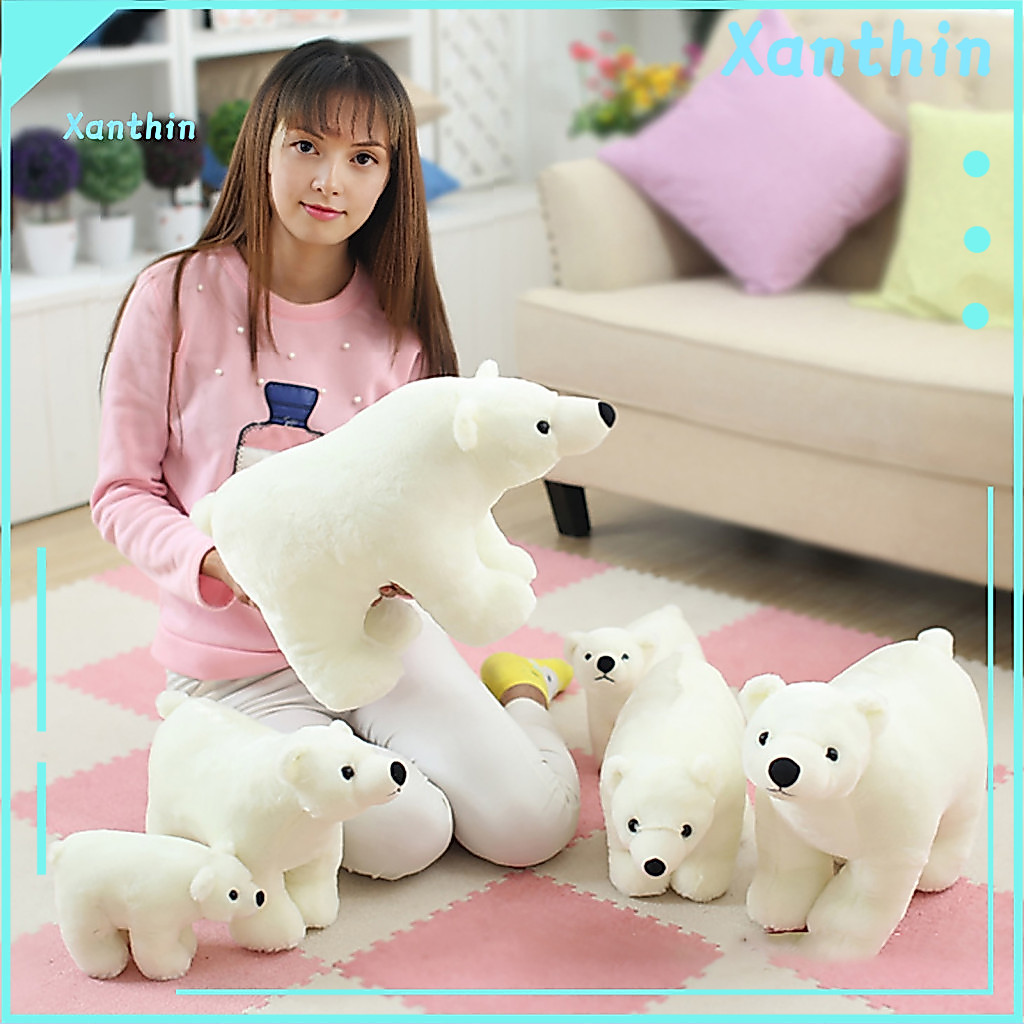 Plush Doll for Kids Washable Cute White Polar Bear Toy – Soft Stuffed for Perfect Birthday Christmas Gift Adorable Ted