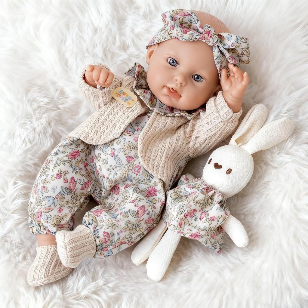 Reborn Baby Dolls, 12inch Realistic Cute Dolls with Clothes and Accessories Washable Removable Birthday Gift Toy for Age