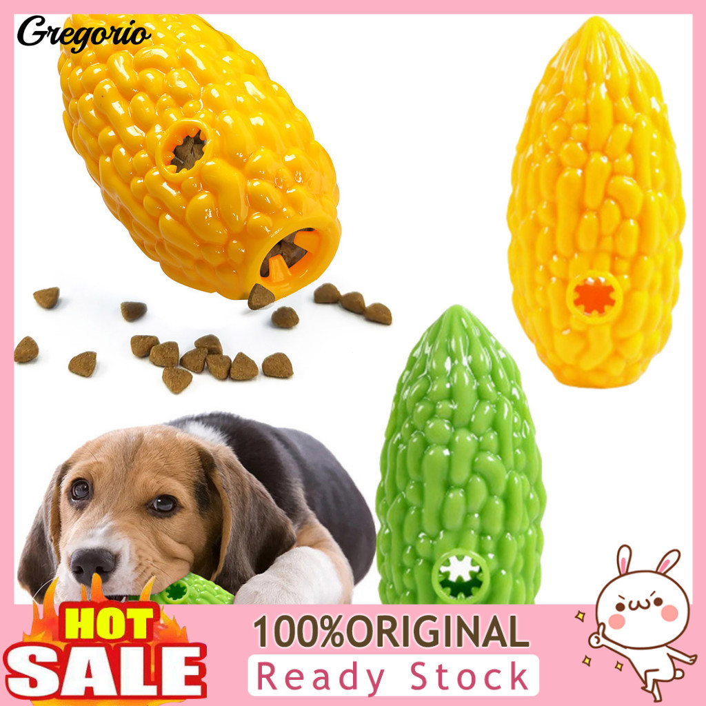 Food Dispensing Pet Toy Puzzle for Dogs – Bite-resistant Chew Bitter Melon Shape Washable Teeth Puppy for Training and