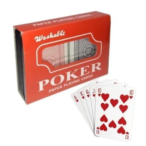 Baralho Poker Washable Jogo Com 2 Baralhos Com 54 Cartas