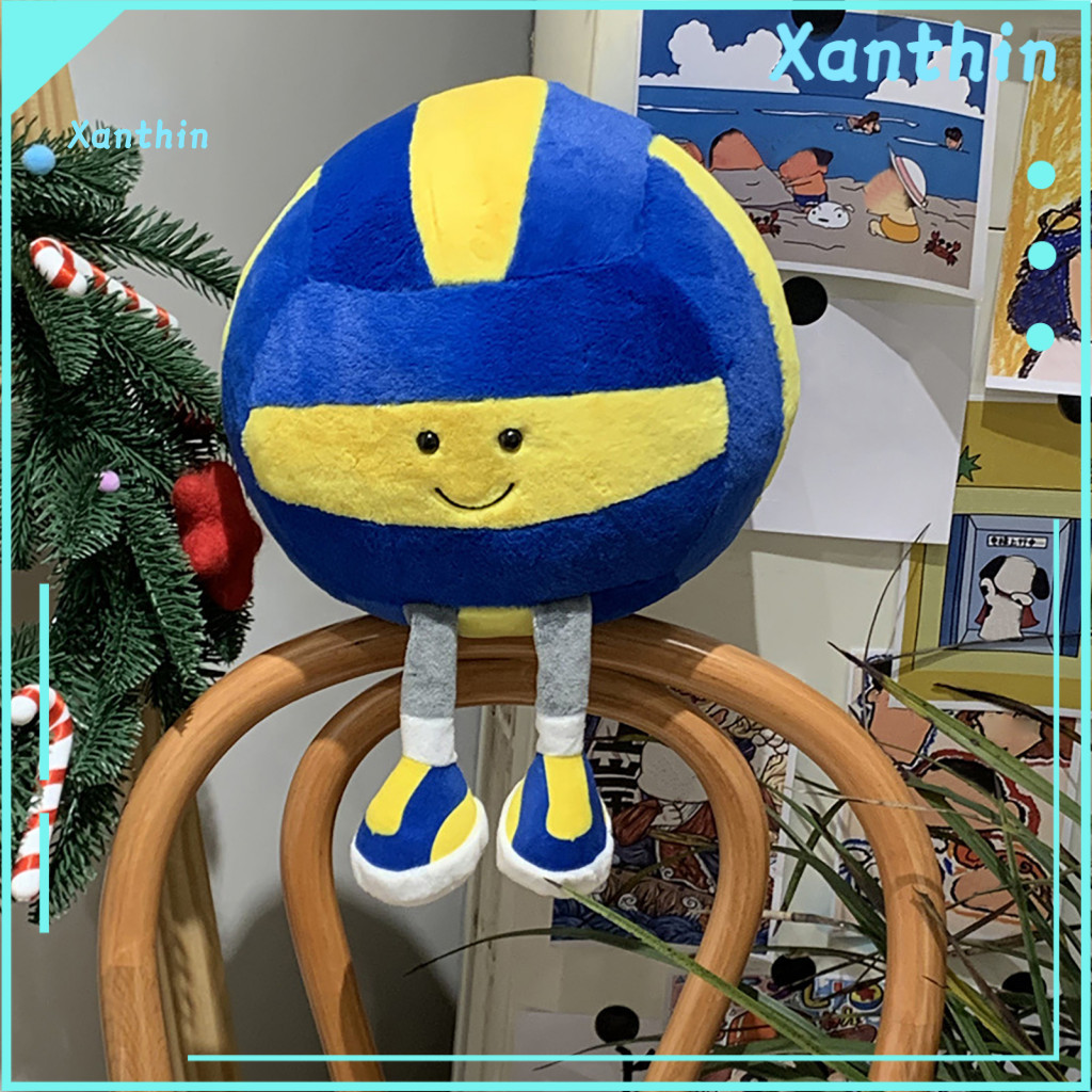Volleyball Plush Doll Room Decor Cartoon Soft – Washable Elastic Cuddling Toy Throw Pillow for Couch Sofa Car Seat Bed