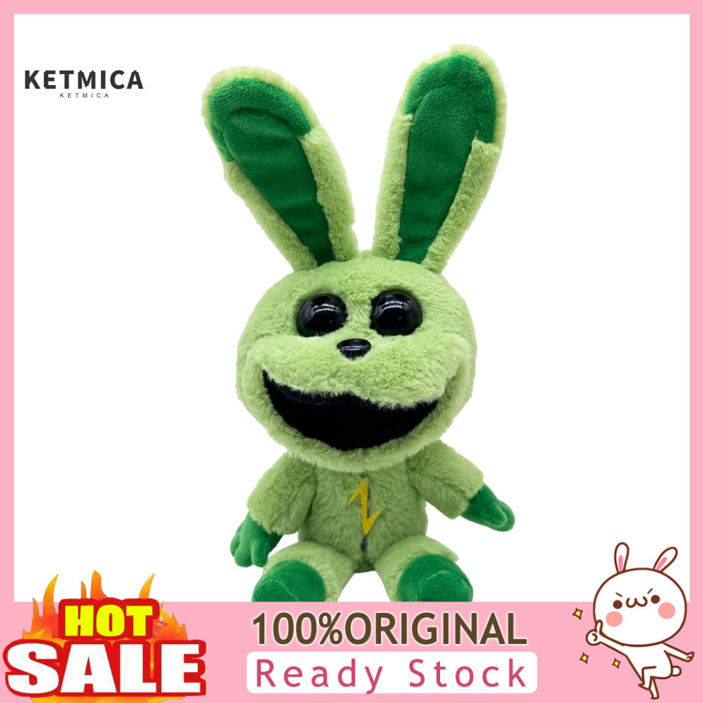 Washable Plush Toy Smiling Plushie Game Inspired Rabbit Cat Stuffed Doll Cute for Kids Home Decor Perfect Christmas Gift