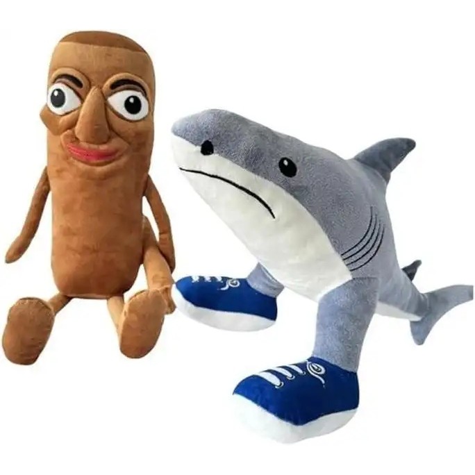 1pc Tralalero Tralala Soft Plush Toy - Italian Brainrot Design, Whimsical Shark with Sneaker Feet, Machine Washable, Ide