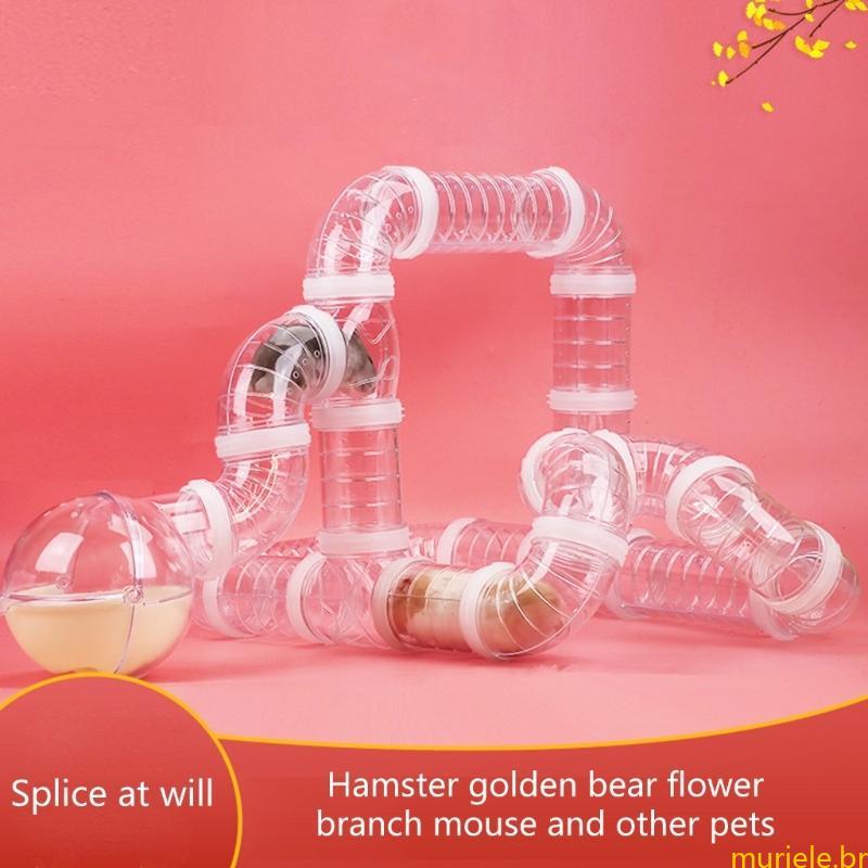 Mur Gerbil Túnel DIY Tubo Transparente Montar Adequado Para Claro Hamster Gaiola Mouse Acessórios