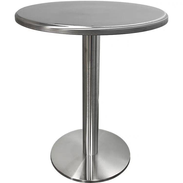 Influenciador de aço inoxidável, cadeira de mesa para Fast Food, café, combinação simples, estilo redondo Industrial, re