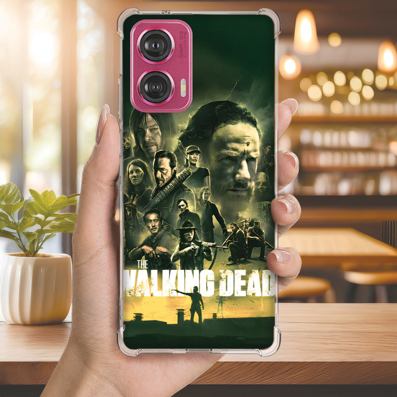 Capa Capinha MOTO EDGE 60 PRO 50 ULTRA 30 20 LITE G86 G84 G75 Anti-impacto Personalizada serie WALKING dead (4146)