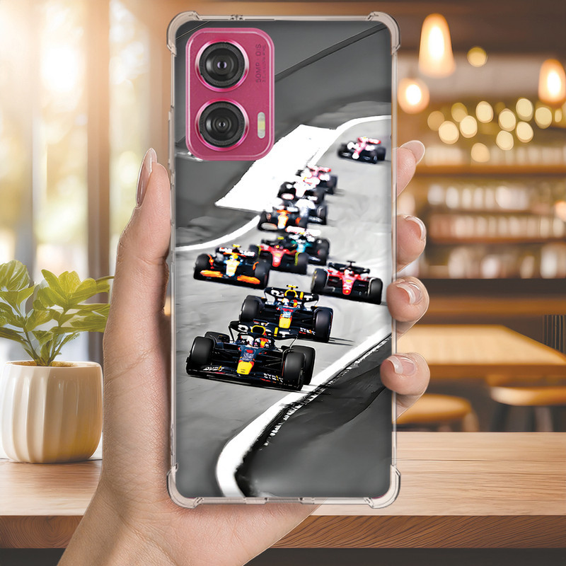 Capa Capinha MOTO EDGE 60 PRO 50 ULTRA 30 20 LITE G86 G84 G75 Anti-impacto Personalizada esporte CORRIDA F1 (4137)