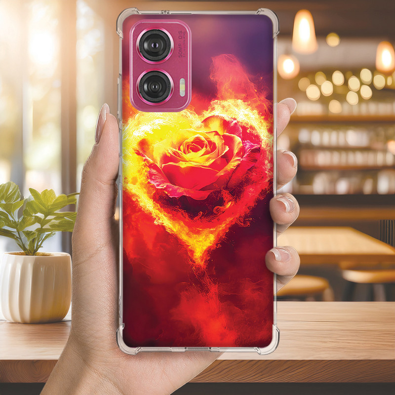 Capa Capinha MOTO EDGE 60 PRO 50 ULTRA 30 20 LITE G86 G84 G75 Anti-impacto Personalizada romantico AMOR (4236)
