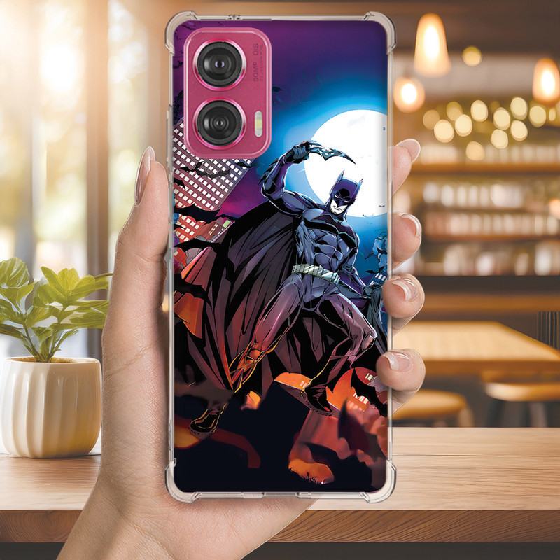 Capa Capinha MOTO EDGE 60 PRO 50 ULTRA 30 20 LITE G86 G84 G75 Anti-impacto Personalizada geek BATMAN morcego (4179)