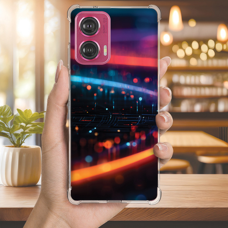 Capa Capinha MOTO EDGE 60 PRO 50 ULTRA 30 20 LITE G86 G84 G75 Anti-impacto Personalizada cyber dark NEON (4245)