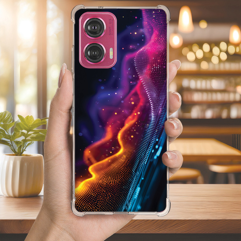 Capa Capinha MOTO EDGE 60 PRO 50 ULTRA 30 20 LITE G86 G84 G75 Anti-impacto Personalizada cyber NEON matrix (4269)