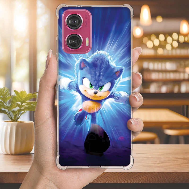 Capa Capinha MOTO EDGE 60 PRO 50 ULTRA 30 20 LITE G86 G84 G75 Anti-impacto Personalizada gamer SONIC (4155)