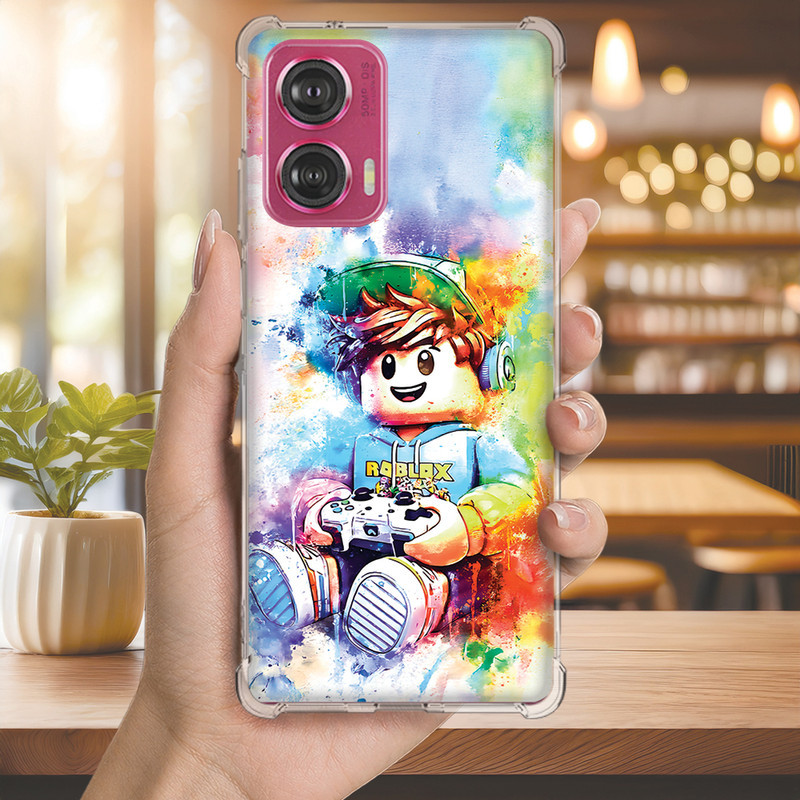 Capa Capinha MOTO EDGE 60 PRO 50 ULTRA 30 20 LITE G86 G84 G75 Anti-impacto Personalizada gamer ROBLOX blocos (4152)