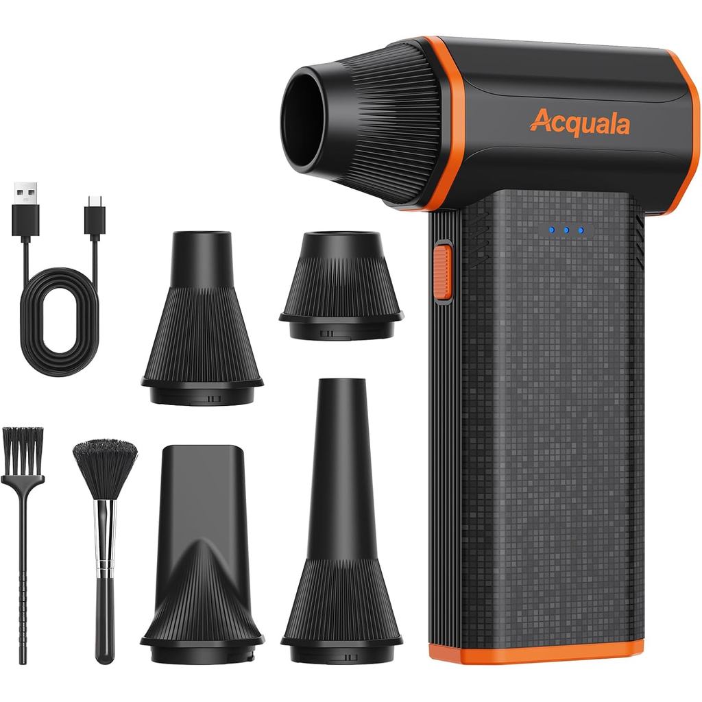 Electric Air Duster, 160000RPM Ultra Powerful Compressed Air Duster, 3-Gear Adjustable Air Blower, Rechargeable Cordless