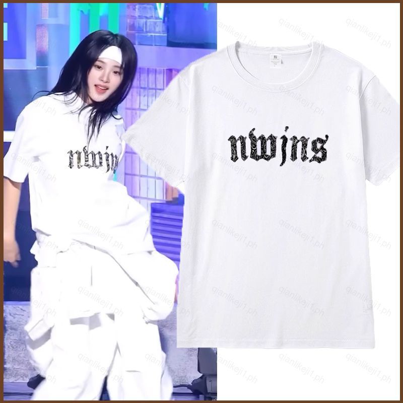 QL1 NewJeans MINJI HANNI Danelle Mesmo Estilo Camiseta De Verão Manga Curta