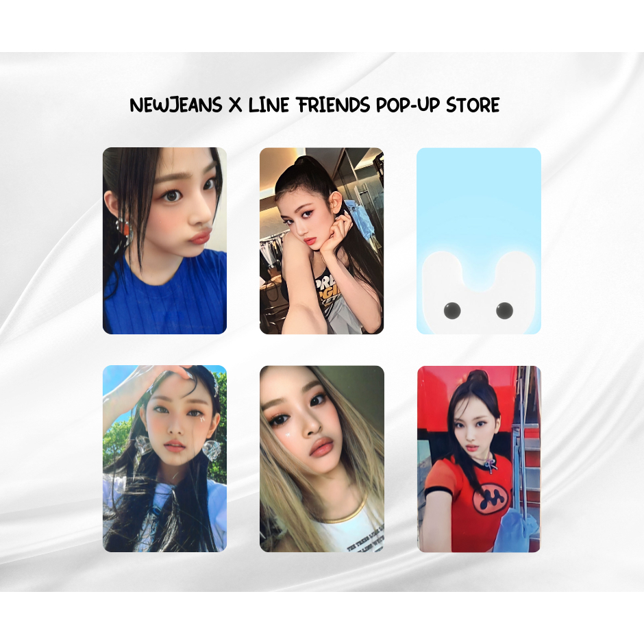 Kpop - NEWJEANS - LINE FRIENDS POP-UP STORE - Photocard fanmade - Haerin - Minji - Hyein - Hanni - Danielle