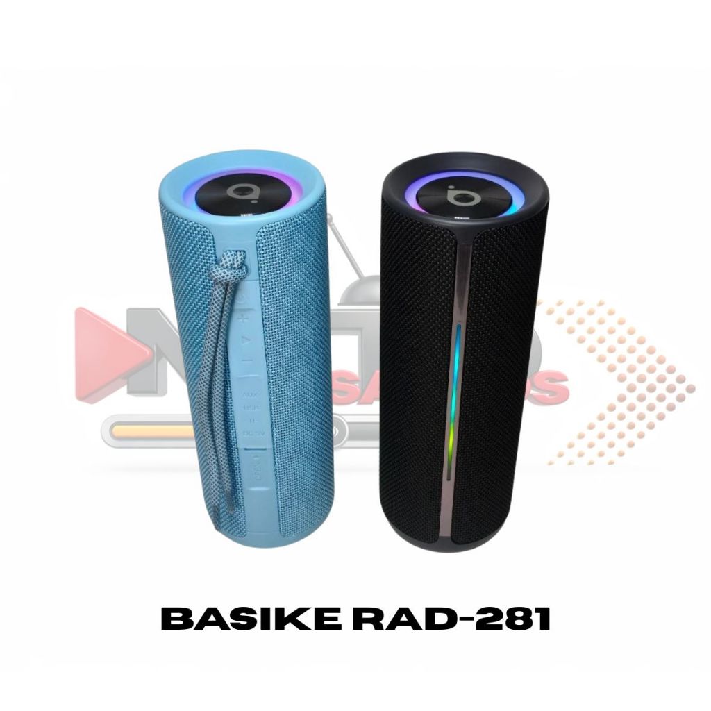 Caixa de Som Basike Ba Rad 281 Sem fio Portátil Bluetooth  30w 4000mAh Wireless com Fm