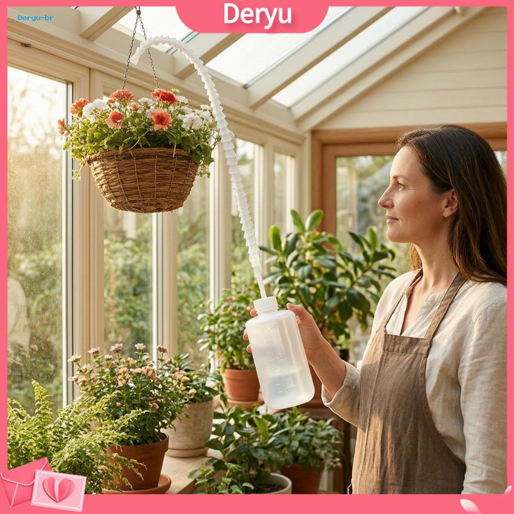 Adjustable Angle Plant Watering Device Squeeze Bottle for Indoor Plants 16.9oz for Hanging with Long Nozzle for Easy