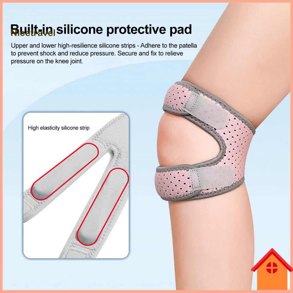 Pre-cut Knee Strap Adjustable Patella Brace for Pain Relief Support Stability – Tape for Sports Injury Prevention Runn