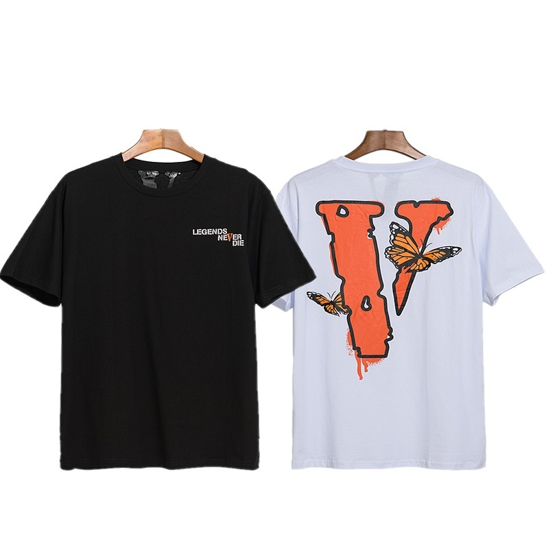 Camiseta Vlone Grande Borboleta Camisa V Malha 30.1 100% Algodão Penteada Linha Premium - Envio Rápido - WL