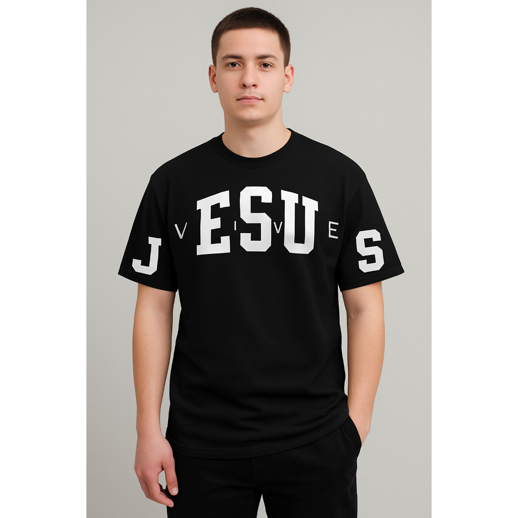 Camiseta Masculina Jesus Basica Gola Redonda Algodão 30.1 Penteado Linha Premium    COD007