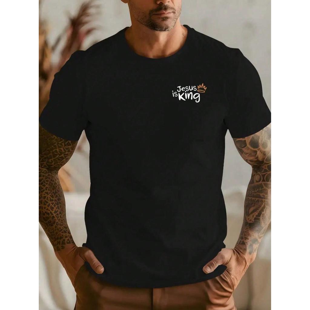 Camiseta Masculina Jesus Is King Basica Gola Redonda Algodão 30.1 Penteado Linha Premium NOVIDADE
