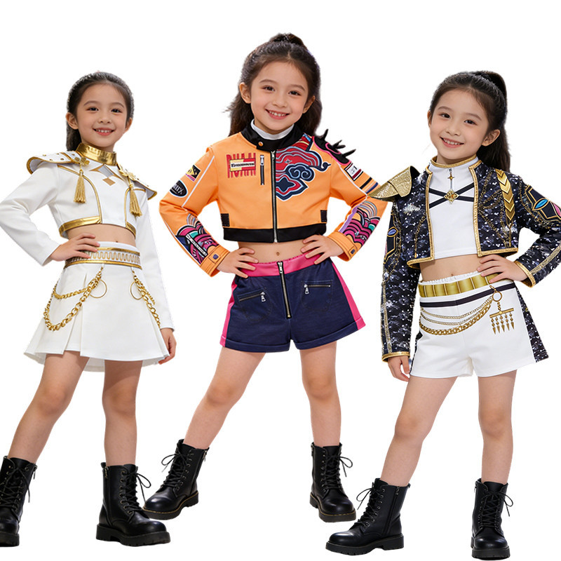 Filme Kpop Girls'demon Hunter Rumi Mira Hip Hop Set Halloween Role Playing Dress
