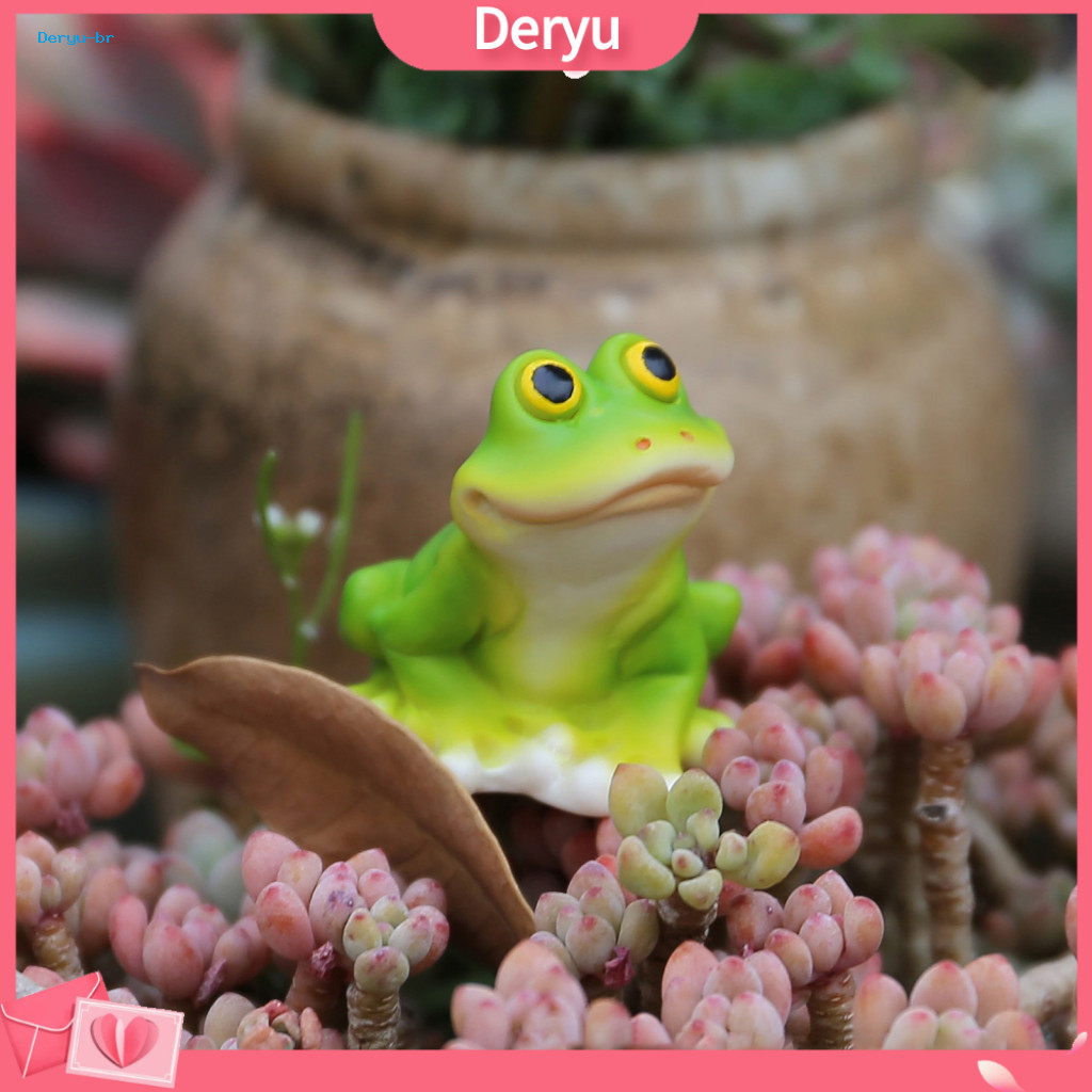 Durable Resin Garden Accessories Mini Ornaments Frog Turtle Figurines Small for Succulent Pots Moss Terrariums Tabletop