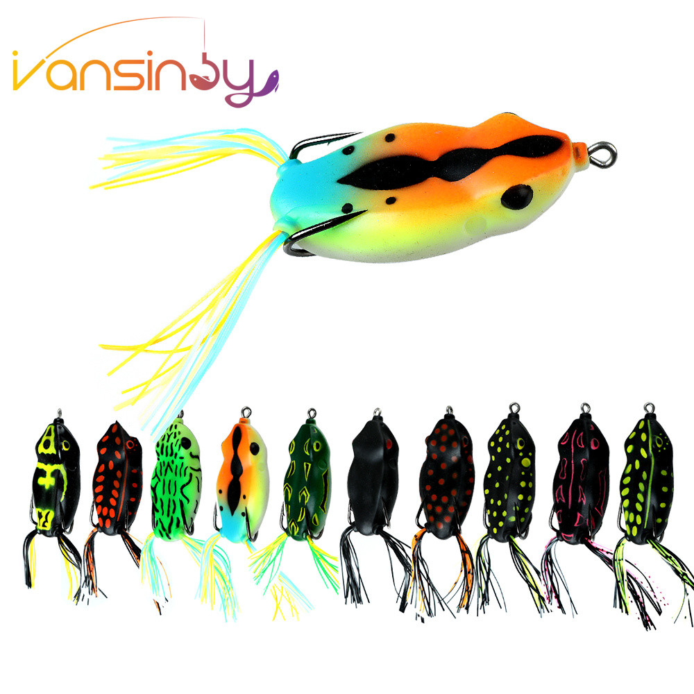 1 Pçs Isca De Pesca Sapo Macio Frog lure 8cm/20g Mini Macia Gancho Duplo TopWater Artificial Bait