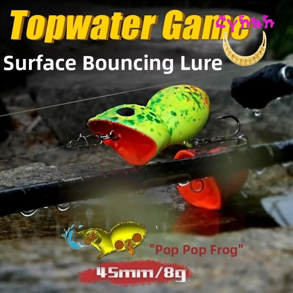 CYNAN Frog Popper Lure , Design Mini Size Topwater Crankbait , Corpo Duro 45mm Comprimento Jerkbait