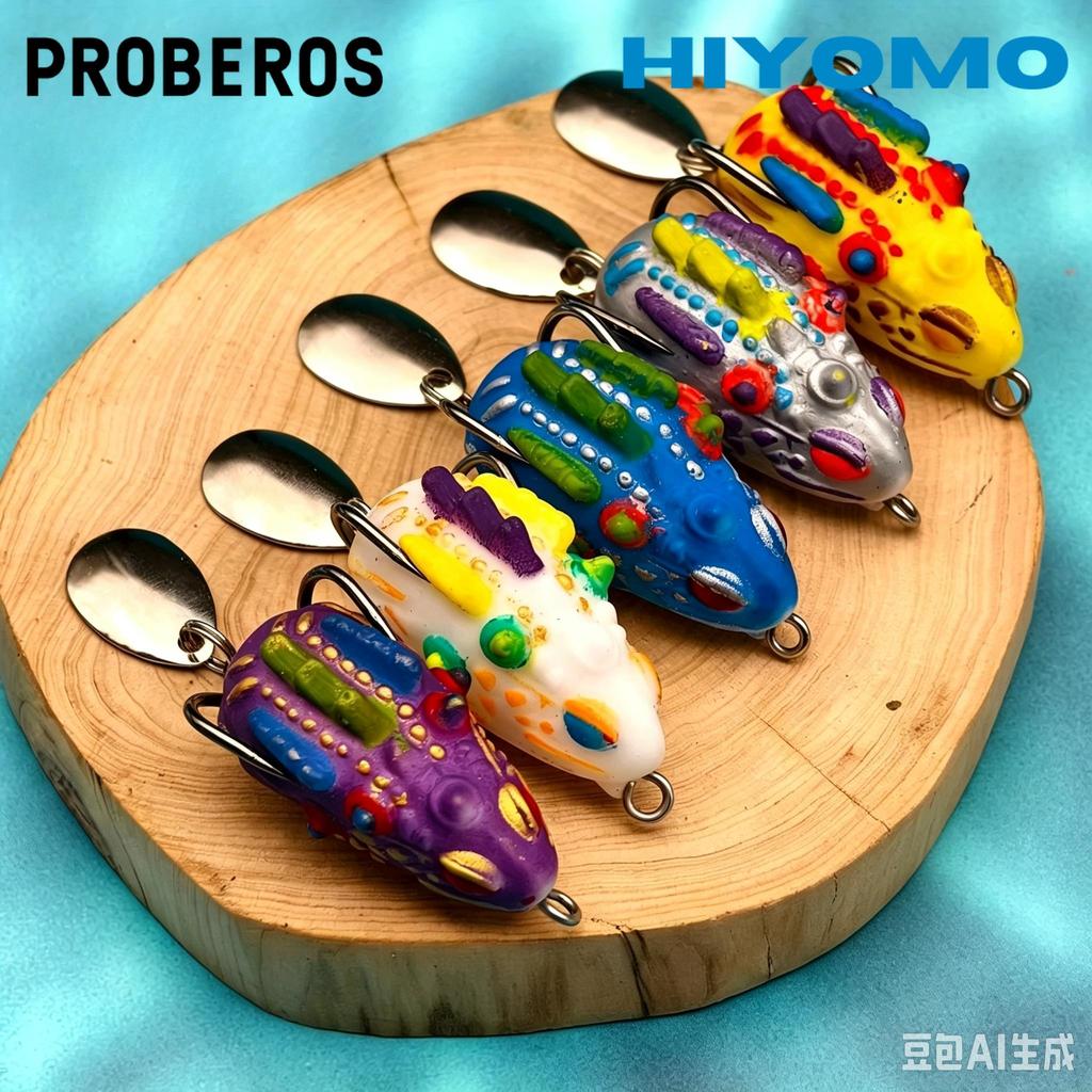 PROBEROS Thunder Frog Lure 3.5 Cm/4.4 G Top Water Soft Mini Rubber Fundição Snakehead Bass Isca De Pesca Artificial Água