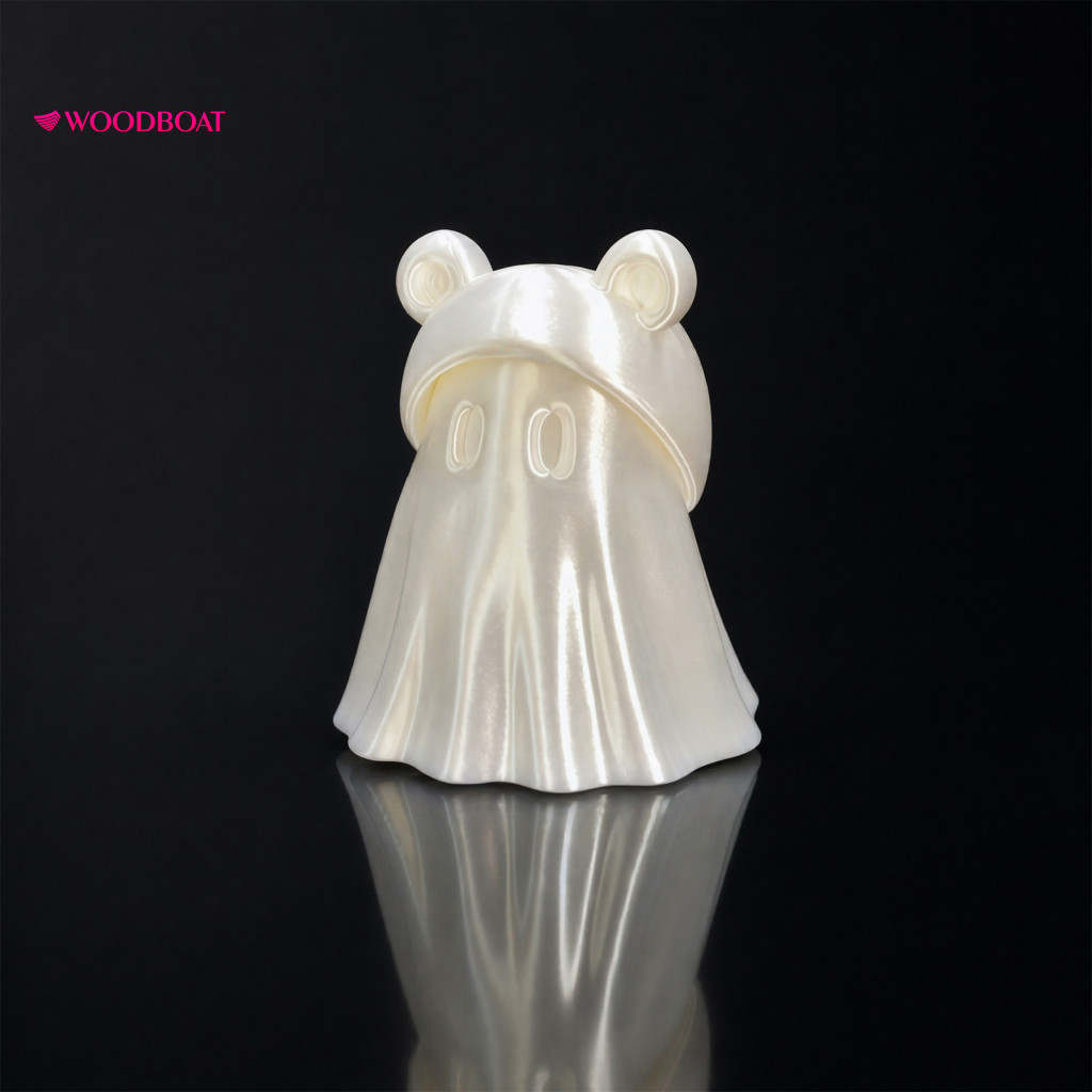 3d Printing Ghost Ornament Mini Sculpture Printed Halloween Statue – Cute Frog Figurine Spooky Cartoon Decorative for