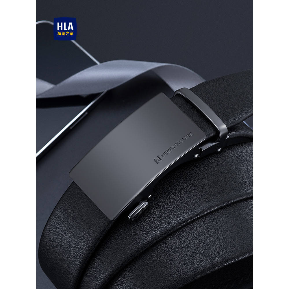 [Celebridade mesmo estilo] Hailan House Cinto masculino moderno novo estilo de negócios Casual cinto de fivela automátic