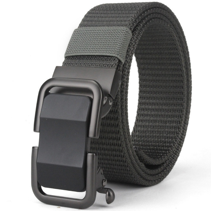 [Material Resistente] New Men Nylon Canvas Belt Automatic Buckle Casual Outdoor Waist Belt/Men Belt/Cinto Ajustável/Cint