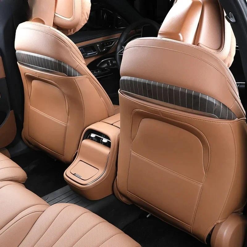 Para Mercedes Benz Classe E W214 E260 E300 Assento Traseiro Do Carro Anti Kick Almofada Protetora Decoração Interior Mod