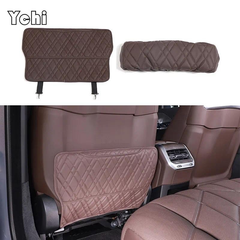 Para BMW Série 7 G70 2023-2025 Encosto Do Assento De Carro Anti Kick Protetor Capa Almofada Sujeira Esteira Saco Armazen