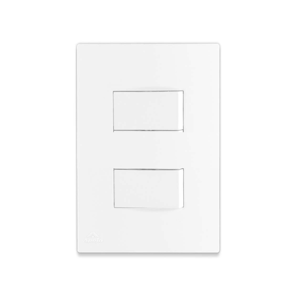 Interruptor/Apagador Simples+Paralelo/three way C/ Placa 2P 10A 250V Linha Lissê Apoio 4X2!