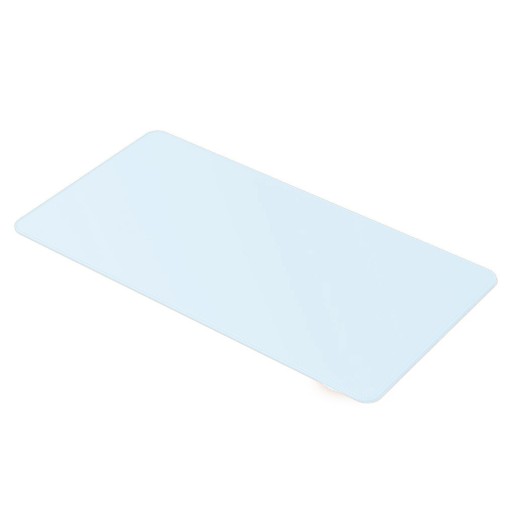 Desk Pad Padrão Couro Azul Bebê Feltro Costurado Básico