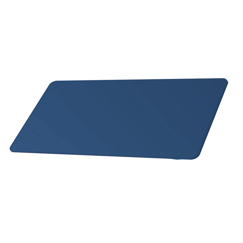 Desk Pad Gigante Couro Sintético Azul Feltro