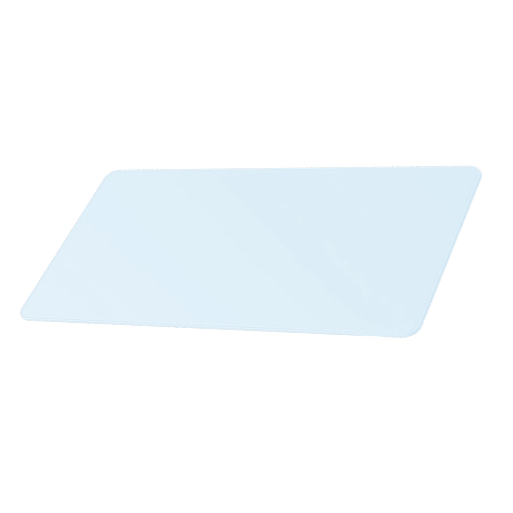Desk Pad Gigante Couro Sintético Feltro Azul Bebê