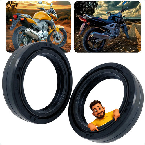 Par Retentor Bengala Cb300r 2009-2015 / Cb500f 2012-2015 / Xr 200 / Fazer 250 2006-2010 - EMBUS