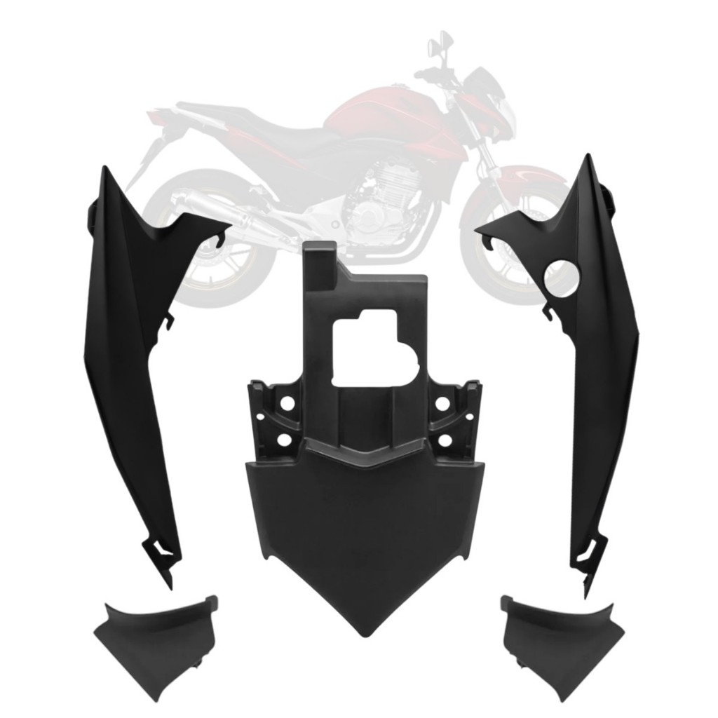 Kit Carenagem Lateral Acabamento Rabeta CB 300 Cb300R 2010 a 2012 Original Paramotos
