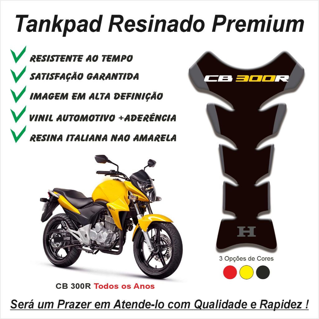 Adesivo Protetor de Tanque Tankpad 3d Resinado Para Moto Honda Cb300r Cb 300 R