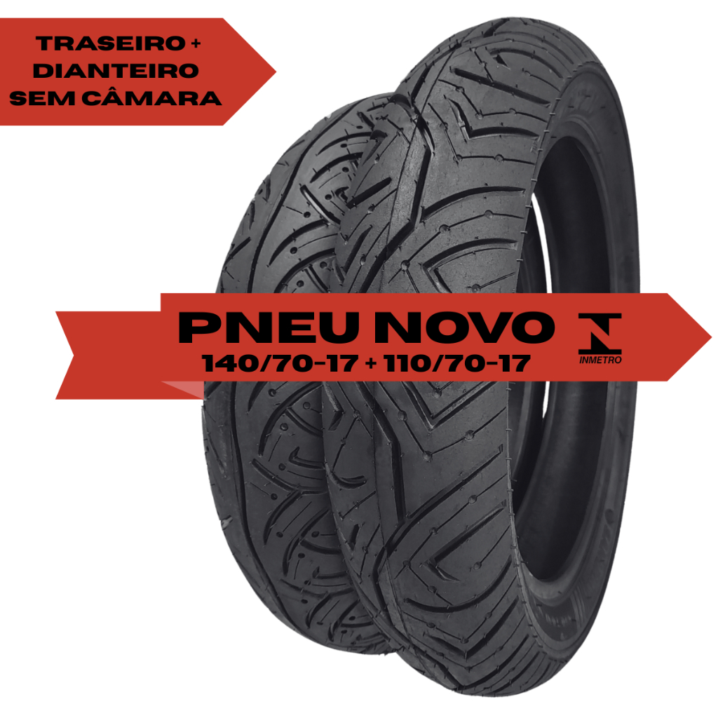 Par Pneu Cb 300 Traseiro + Dianteiro Cb300 300r Cb300r
