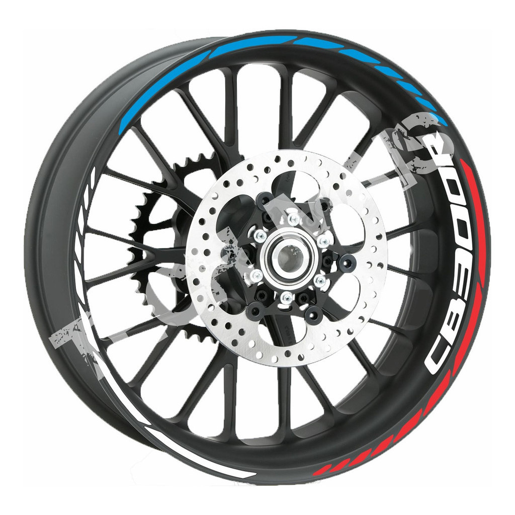 Par De Adesivos Refletivo De Roda E Friso Para Honda Cb300r