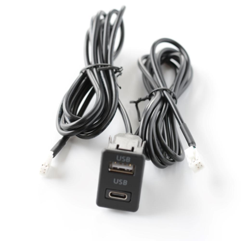 Quick Installation Car Dash Mount USB+TYPEC Extension Cable Reliable Performance