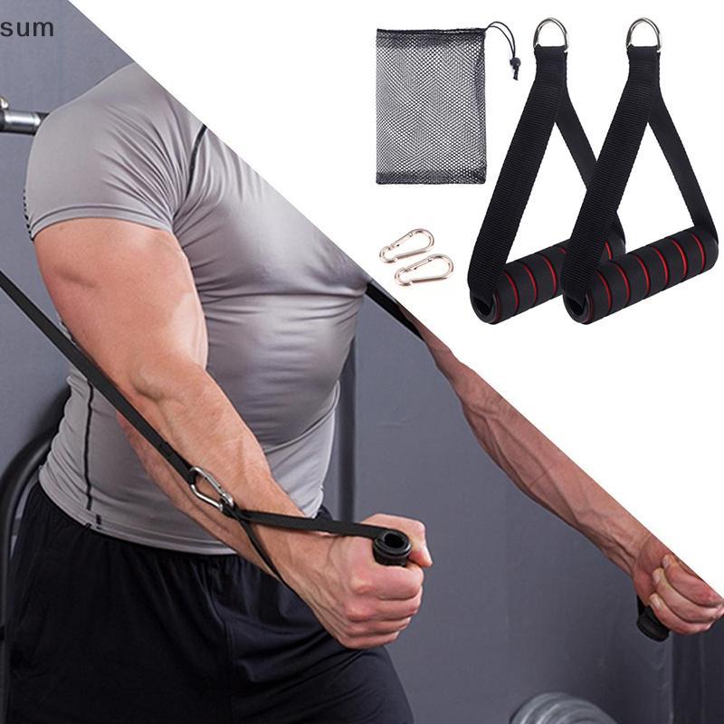 [sum] D-Ring Metal Gym Handles Grip Workout Heavy Duty Cable Machine Handle Com Gancho Para Ioga Exercício Treino Power