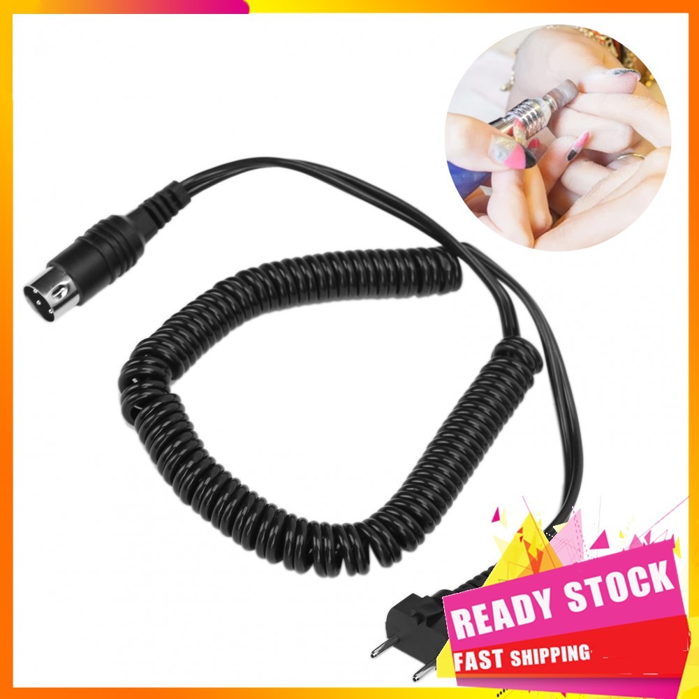 Gfgfgfgg Nail Drill Handpiece Cord Power Cable Electric Manicure Machine Accessories Connector for Polishing Pedicure