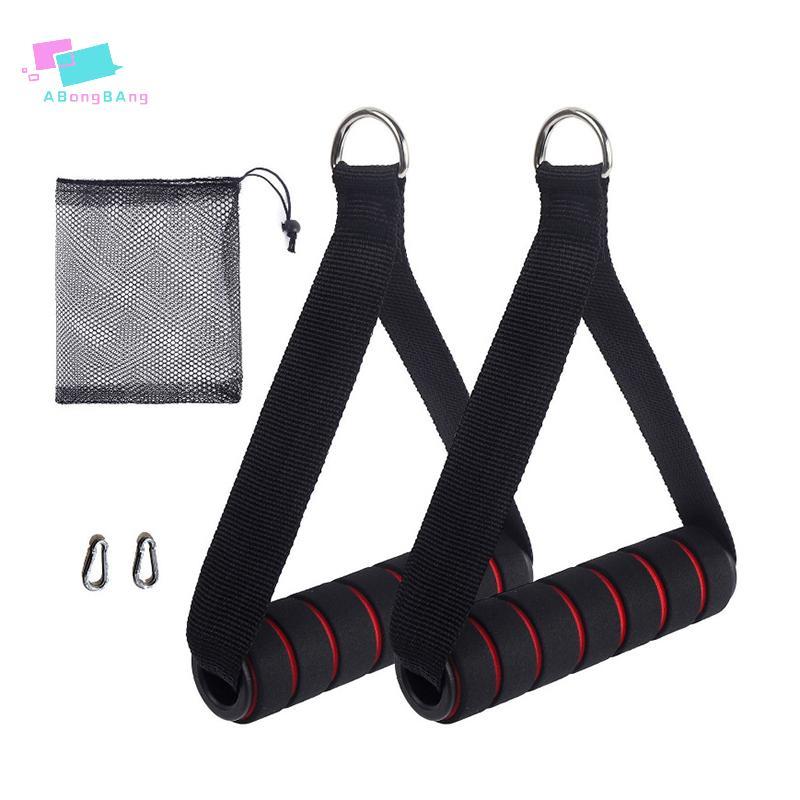 Abongbanghn D-Ring Metal Gym Handles Grip Workout Heavy Duty Cable Machine Handle Com Gancho Para Faixas De Resistência