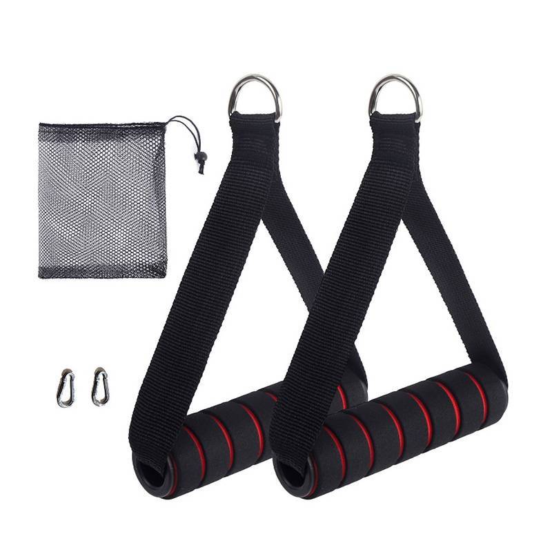 abongsea D-Ring Metal Gym Handles Grip Workout Heavy Duty Cable Machine Handle Com Gancho Para Faixas De Resistência Dom